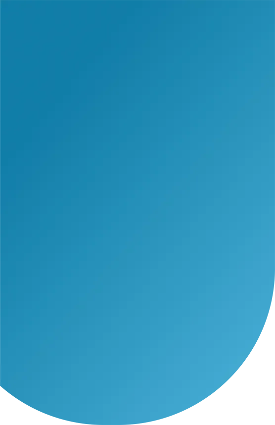 Portrait of a welcoming elderly woman set against a blue background