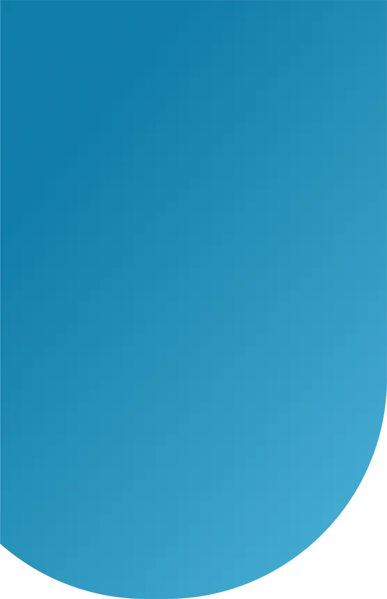 Portrait of a welcoming elderly woman set against a blue background